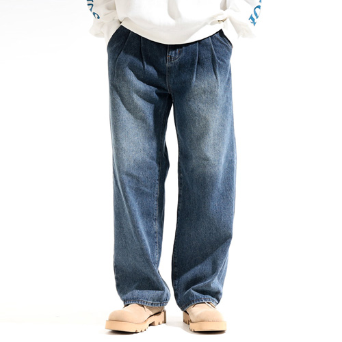 크램프 남성용 투턱 와이드 데님 팬츠 2071 39,900원