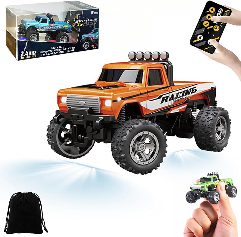 RC카 메탈 무선조종 오프로드 자동차장난감 서스펜션 미니 Rc 몬스터 트럭 2.4Ghz 리모컨 충전식 미니 몬스터 트럭 Rc 합금 속도 조절 가능 23,960원