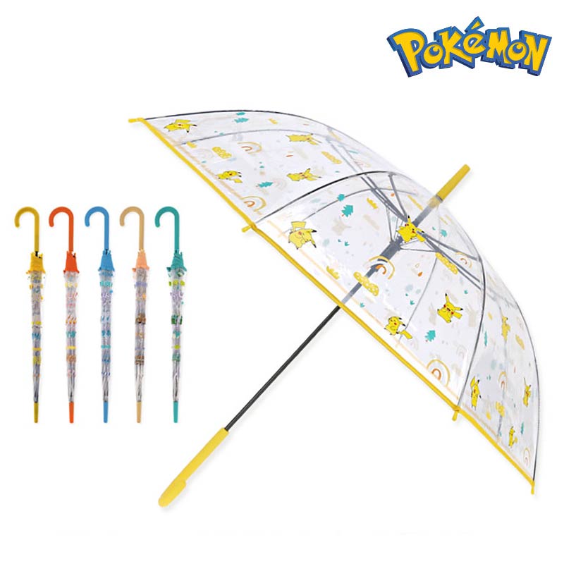 포켓몬스터 무지개 투명 60 우산 파이리 꼬부기 이브이 이상해씨 피카츄 캐릭터 패턴 장우산 13,500원