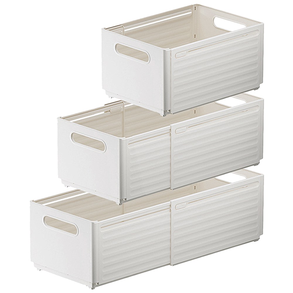 아모란나 다용도 길이조절 주방 수납 정리함, 3개, 화이트 24,900원