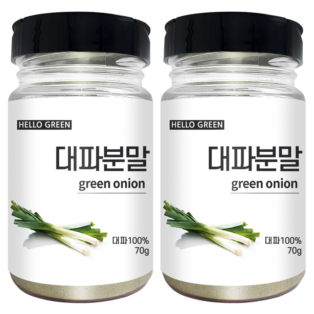 헬로우그린 국산 대파 분말 통, 2개, 70g 9,620원