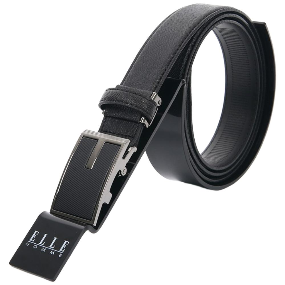 엘르 남성 내추럴 소가죽 카본패턴 버클 자동벨트 16389, 현재가 42,000원