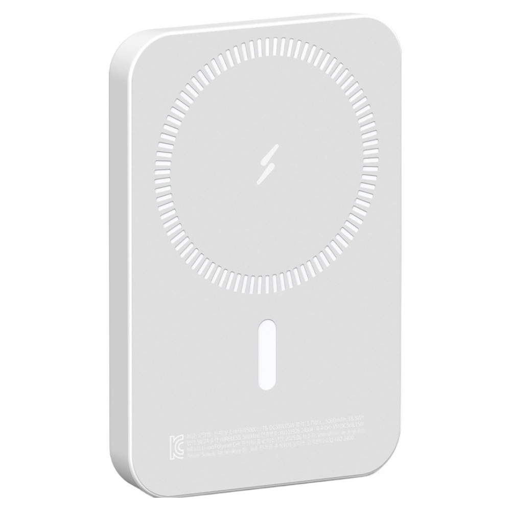 모디스 초경량 무선 충전 메탈링 포함 맥세이프 보조배터리 5000mAh, 화이트, TS-DC5WL05W 7,900원