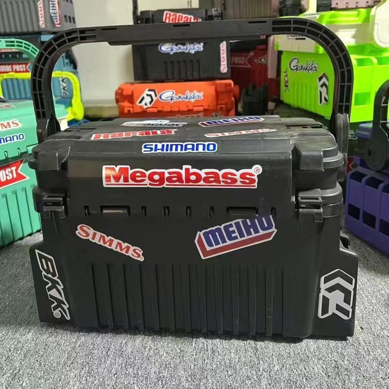 홍시로직 낚시 태클박스 대용량 다기능 하드케이스 생활방수 민물 바다 경량 휴대용 낚시가방, 블랙(로드홀더2EA+컵홀더), 1개 43,000원