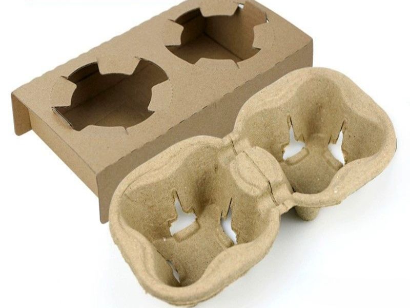 난좌캐리어 2구 100개 포장 펄프 일회용 컵캐리어, 100세트-200컵 12,310원