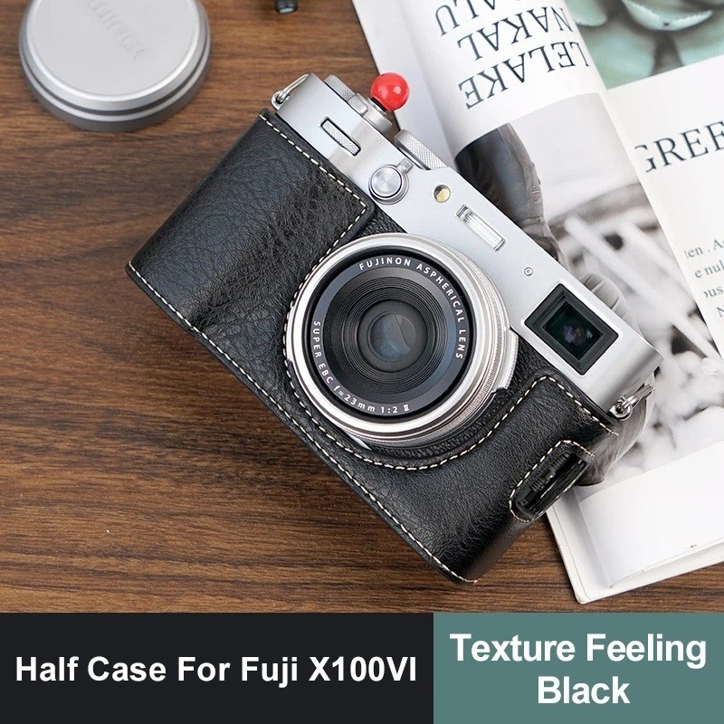 카메라 하프 케이스, 후지필름 X100VI 베이스 플레이트 보호대 커버, 바디 하단 개방, 부드러운 질감, 스트 26,500원