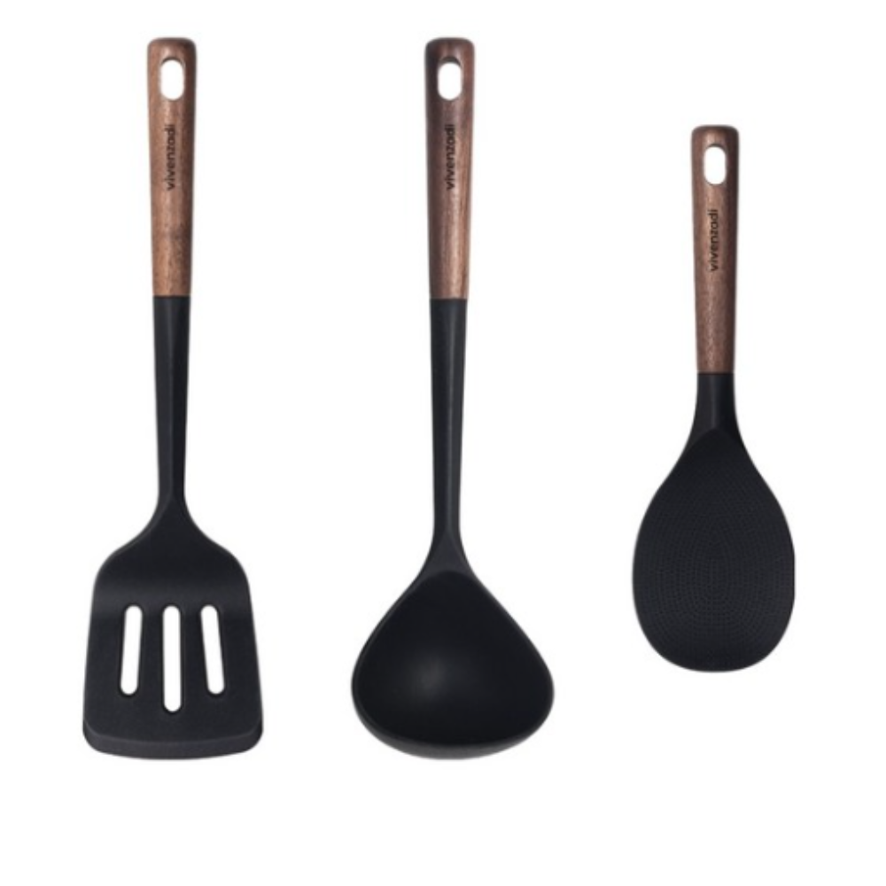 비벤자디 블랙월넛 실리콘 조리도구 키친툴 3종 세트 47,500원