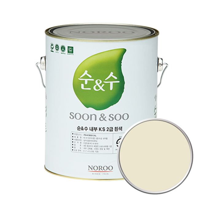 순앤수 KS 2급 벽지 벽면용 수성페인트 무광, 베이지06NR7079, 4L, 1개 27,000원
