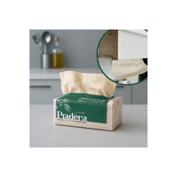 프라데라 먼지없는 3겹 무형광 뽑아쓰는 대나무 키친타올 100매 12개입 홀더포함 32,200원