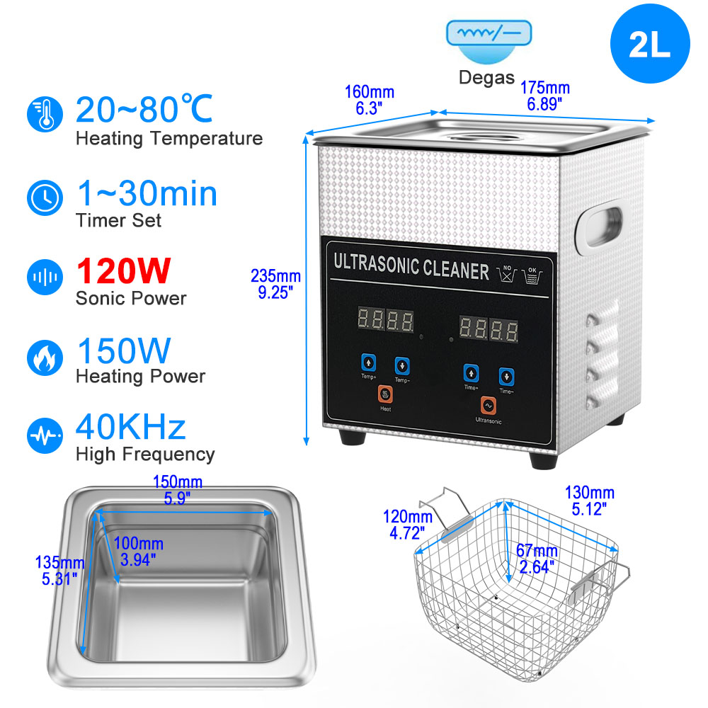 빨래 휴대용 초음파 세척기 기계 가열 600W 욕조 EU 영국 플러그 1L 87,280원