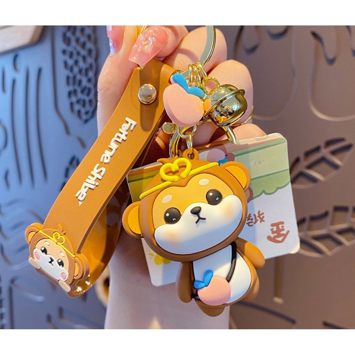 이카이즈 시바견 12띠키링 피규어 자동차 키홀더 가방고리 열쇠고리, 원숭이띠, 1개 8,800원