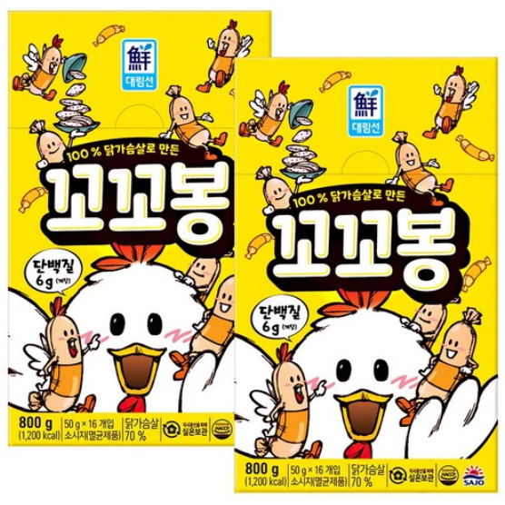 사조 대림 꼬꼬봉( 50g x 32개) 800g / 닭가슴살 소세지 17,670원