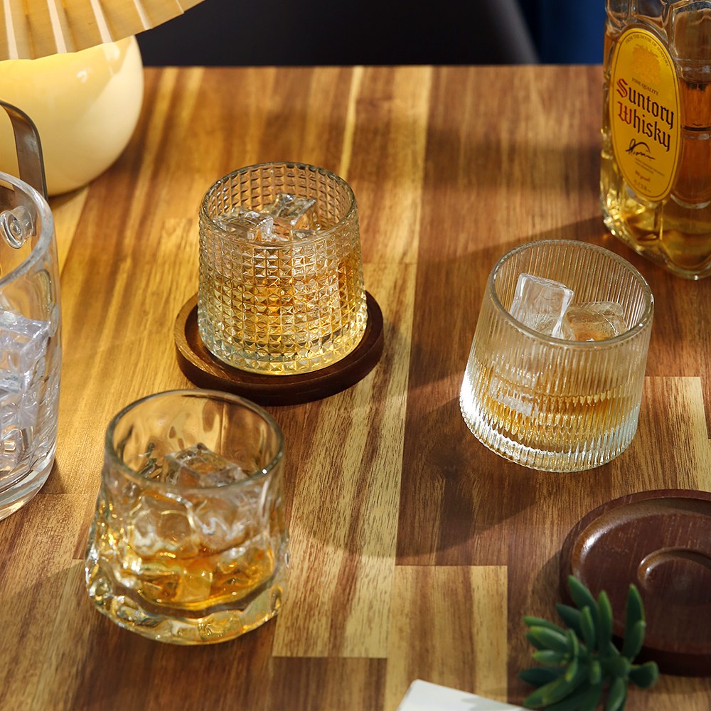 플라라 롤링 위스키잔 스월링 양주잔 에어링 언더락잔 코스터 세트, 현재가 6,800원