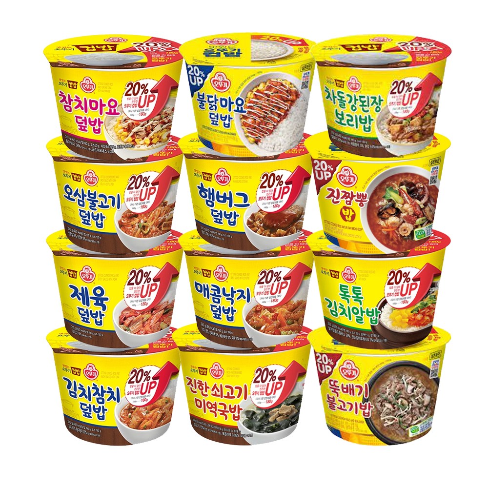 먹켓단 오뚜기 컵밥 골라담기 12종 84,000원