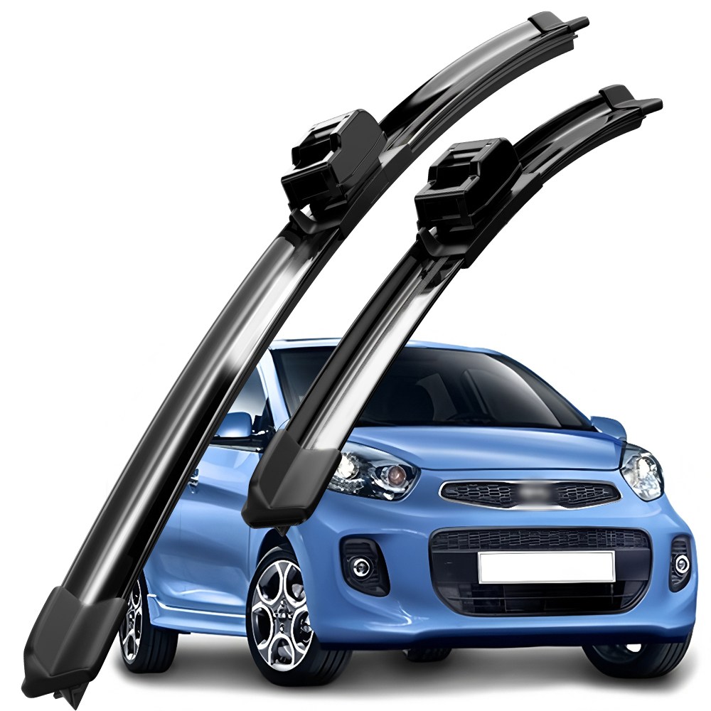 호환 기아 모닝(SA)/올 뉴 모닝(TA)/모닝 어반(JA) 2004-2024 와이퍼 초발수 저소음 자국 없음 전면 와이퍼 블레이드 2종 세트, 모닝(SA)/올 뉴 모닝(TA) 2004-2016 28,600원