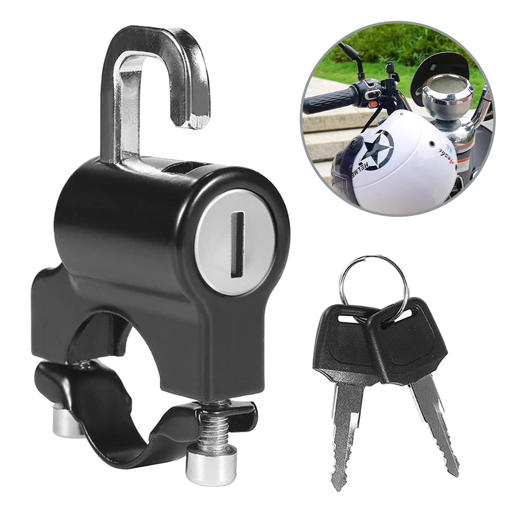 미즈코스 오토바이 헬멧 자물쇠 도난방지 잠금장치 자전거 스쿠터 헬멧락, 1개, 블랙 5,900원