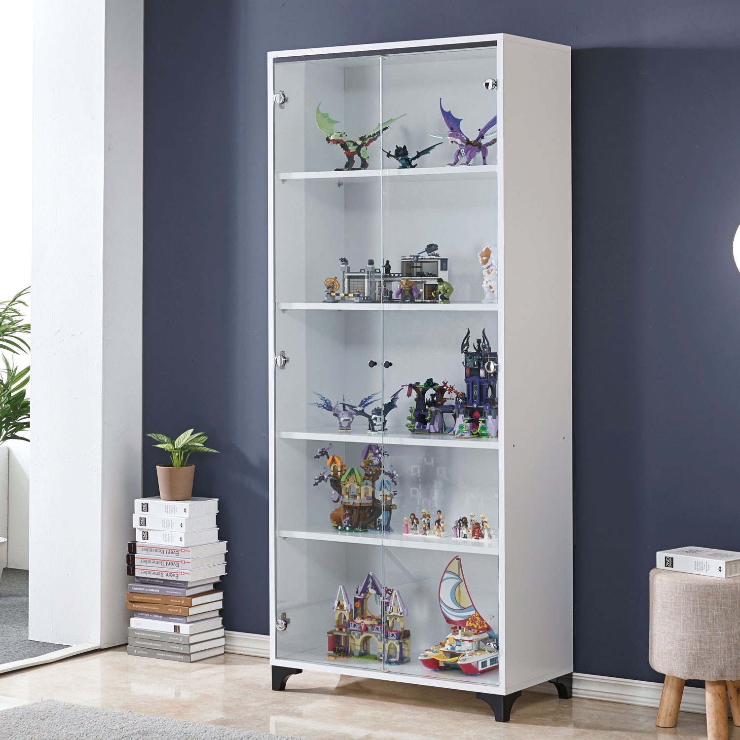 하이플러스 프라하 키높은 800 유리장식장 진열장 182,000원