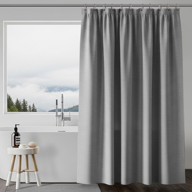욕실 패브릭 샤워커튼 화장실 방수커튼, 그레이, 1개 21,900원