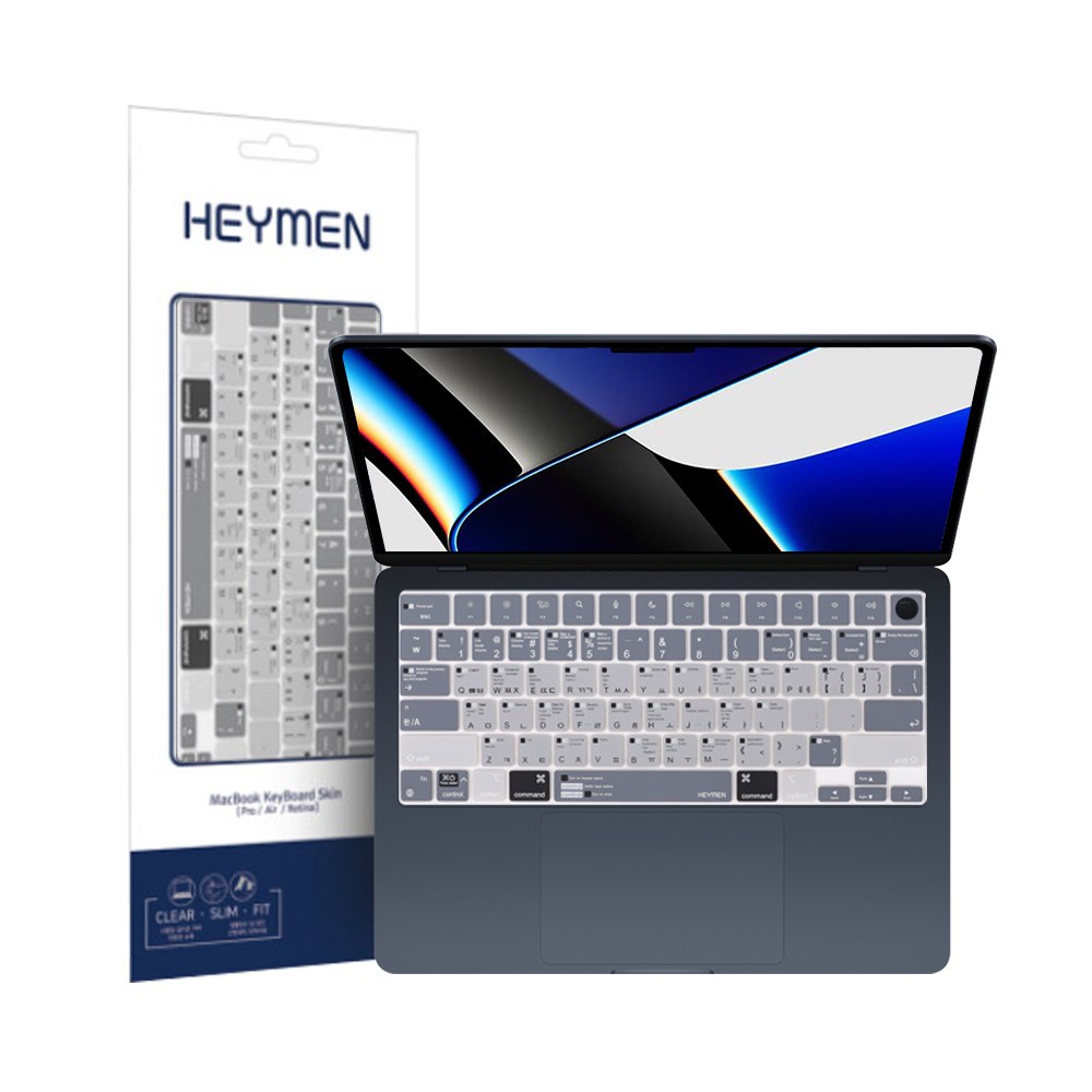 헤이맨 맥북 프로 13인치 M1 M2 A2338 단축키 키보드 커버 컬러 키스킨 11,900원
