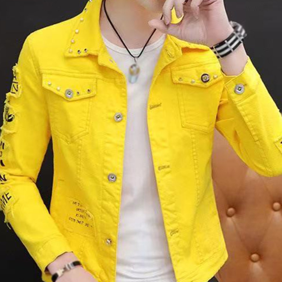 봄가을 신상 데님 자켓 캐주얼 패션 카라 재킷 찢어진 빈티지 워싱 재킷 32,100원