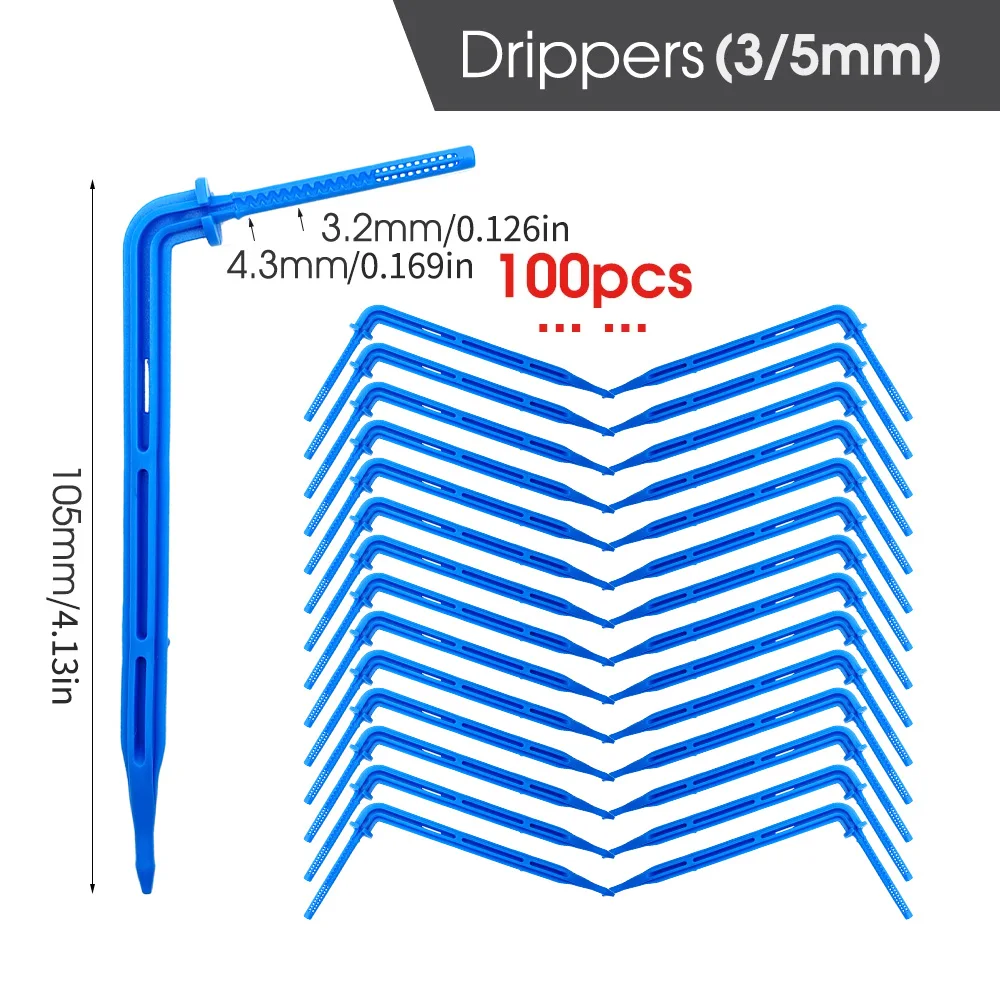 MUCIAKIE 100-10M 4/2-Way 8L 드립 화살표 관개 송신기 급수 시스템 도저 스프링클러 키트 화분 심기 10,100원