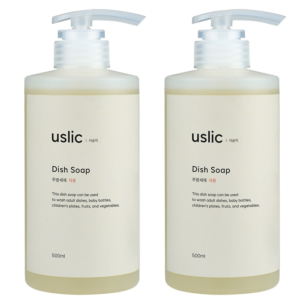 어슬릭 순한 주방세제 젖병세척 자몽, 2개, 500ml 7,730원