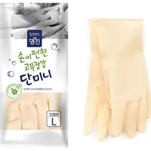 명진 단미니 고무장갑 대/소 10개입 1세트, 백색, 대(L), 1세트 11,340원