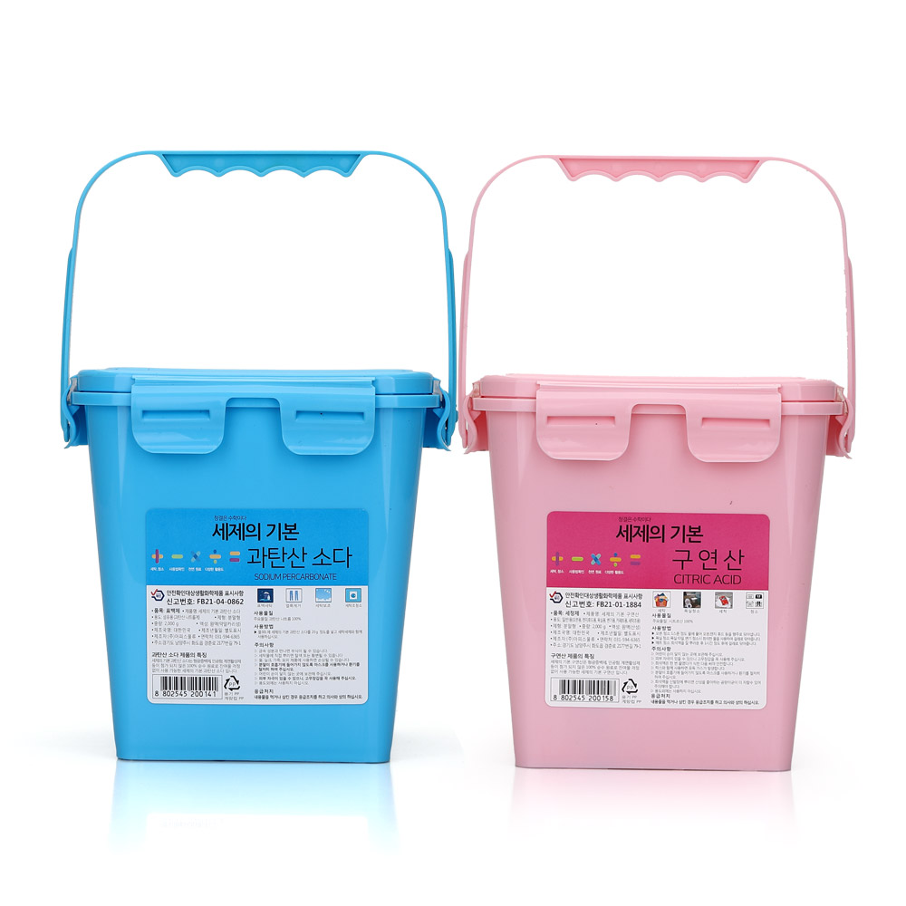 세제의기본 천연세제2종 (과탄산소다+구연산)2kg+계량스푼 19,850원