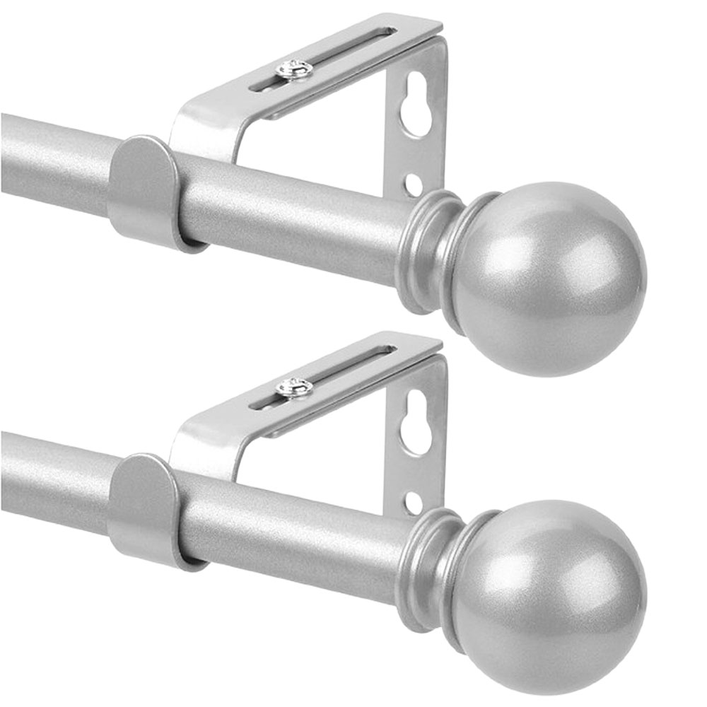 Vellichor 클래식 커튼봉 길이조절 가능 내하중 스틸 현대식 구형 25MM 커텐봉 커튼 걸이봉, 실버 15,900원