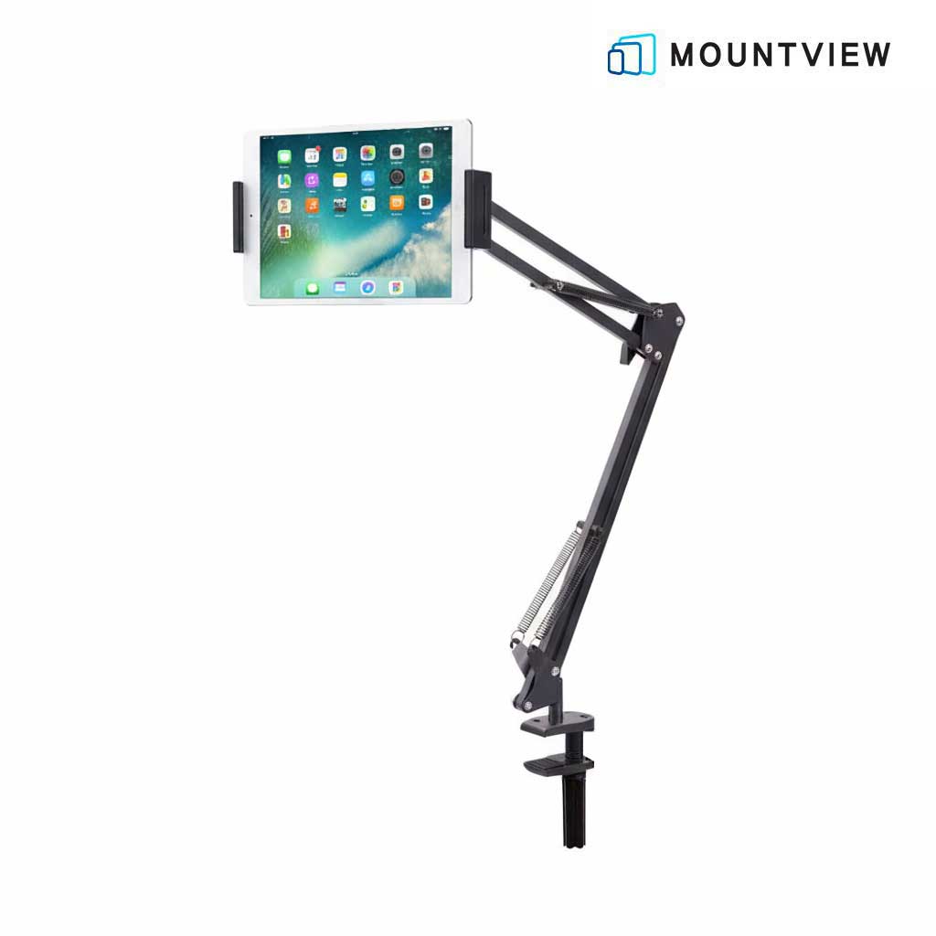 마운트뷰 자바라 태블릿 탭 핸드폰 스마트폰 탁상용 침대용 거치대 캔딜 레버 집게형, 1세트, 블랙 [BOM2091] 13,800원