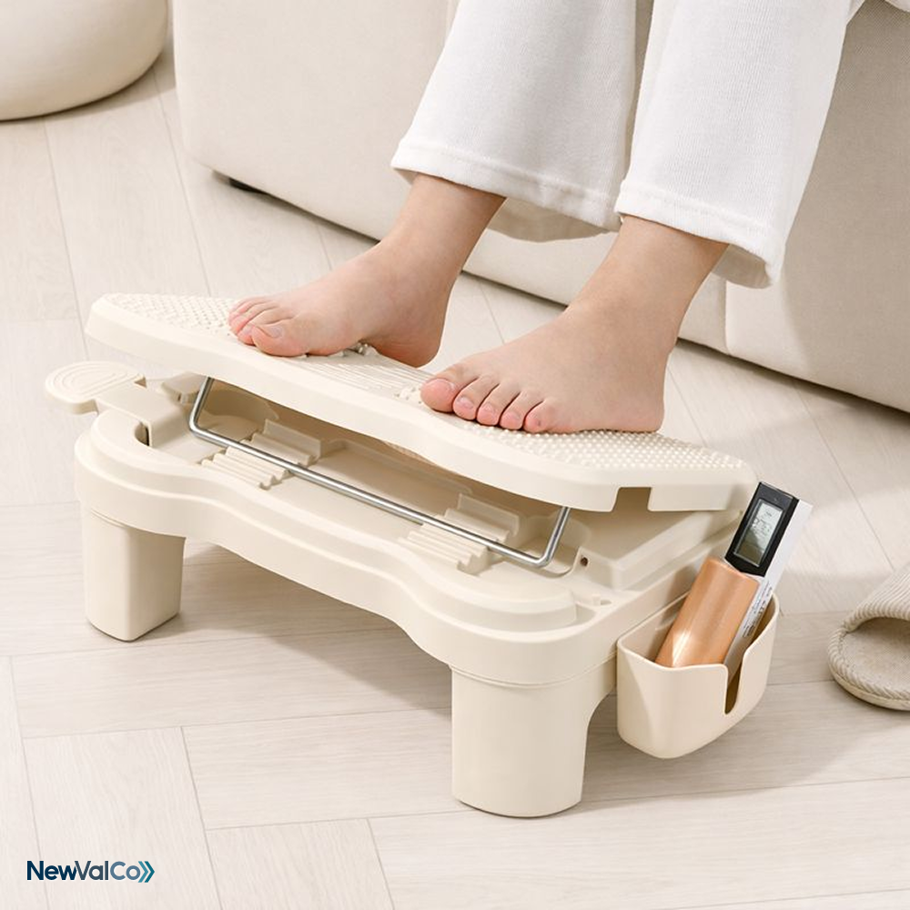 뉴밸코 멀티 각도조절 책상 발받침대 지압돌기 롤러, 아이보리베이지 29,500원