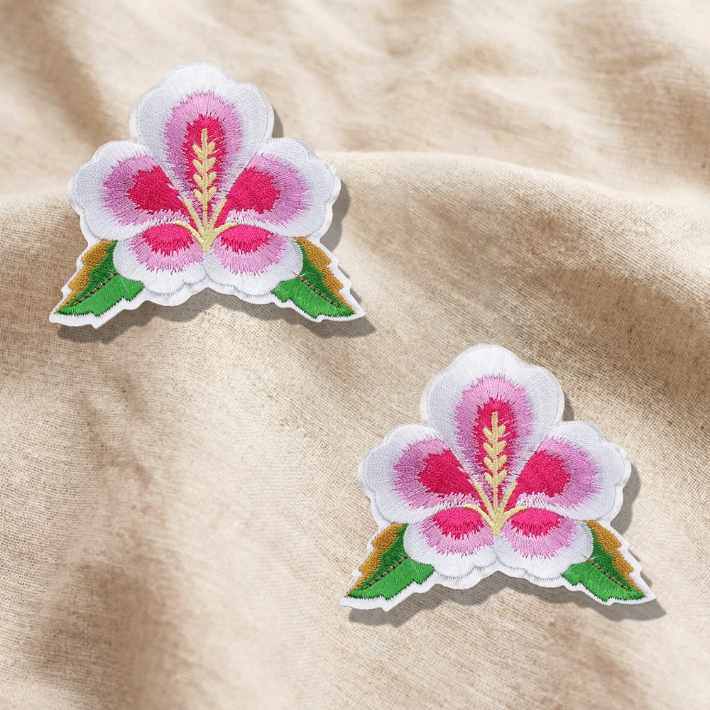 무궁화 와펜 자수 패치 꽃 전통한복장식 열접착 6,000원