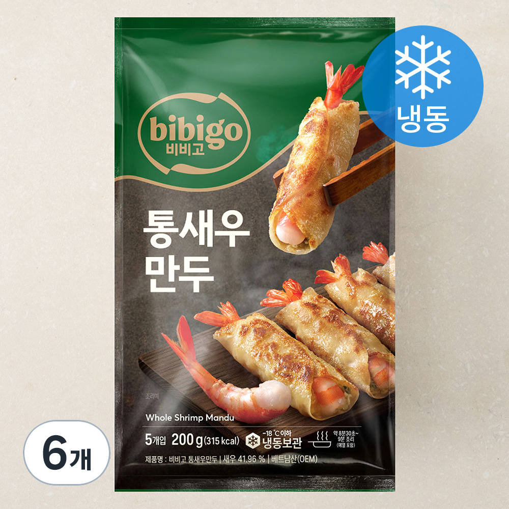 [로켓프레시] 비비고 통새우 만두 (냉동), 200g, 6개 25,980원