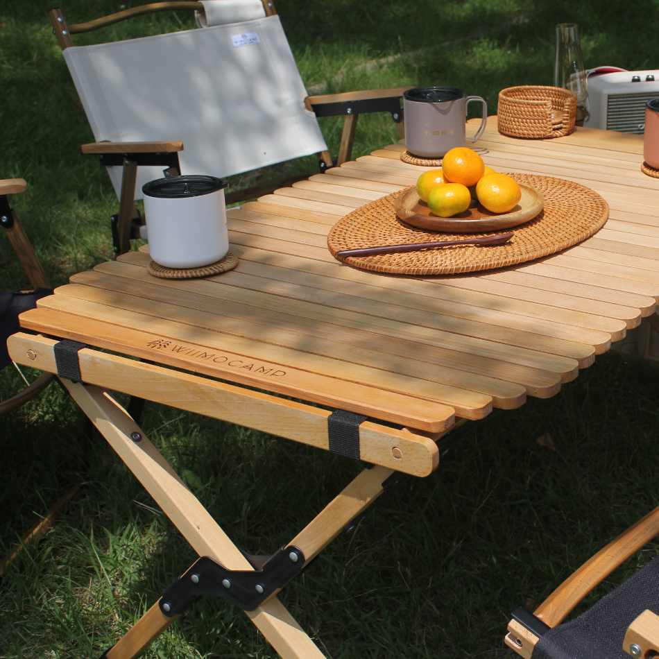 위모캠 우드롤테이블 감성테이블 접이식 원목테이블 캠핑테이블 138,000원