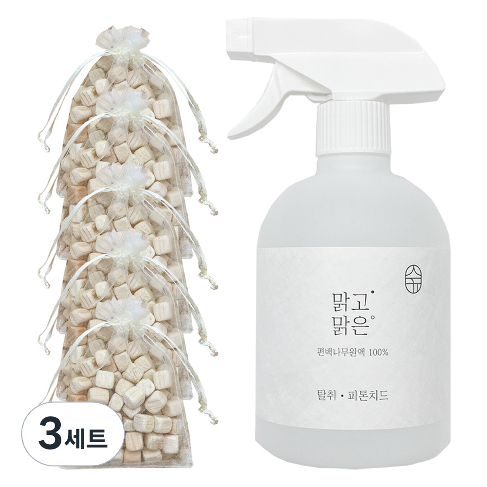 온다숲 맑고 맑은 편백 탈취 스프레이 500ml + 편백큐브 50g 5p 세트 115,500원