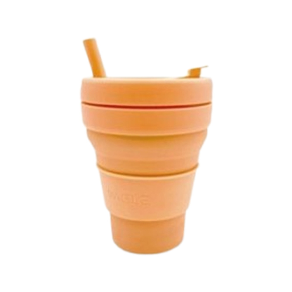 옵티머스 접이식 휴대용 실리콘 텀블러+빨대세트, 1개, 475ml, 코랄 11,000원