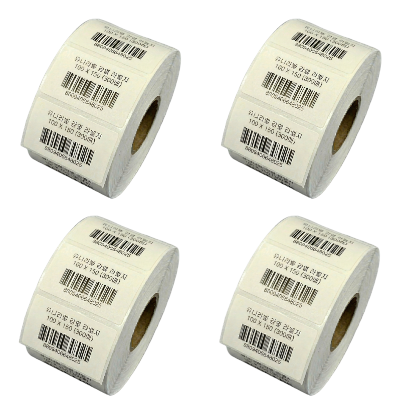 감열라벨지 가로10cm 세로15cm 300매, 4롤 19,200원
