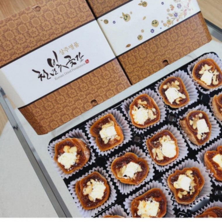 [당일출고/대용량] 설 명절 크림치즈 호두말이 곶감 선물세트 4팩입 손잡이형 통곶감, 4세트 96,000원