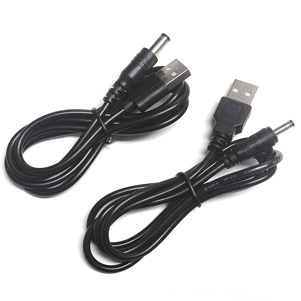 USB A타입 to DC 변환 케이블 외구경 5.5mm 3.5mm 2개 1세트 두가지 크기 내구경 2.1mm / 1.35mm, 100cm, 1개 9,900원
