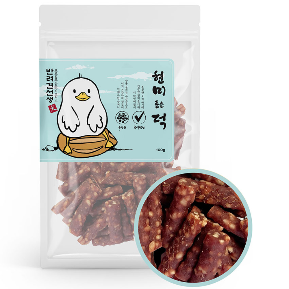 반려견선생 5억마리 유산균 강아지 수제간식 져키, 1개, 100g, 현미품은오리 7,000원