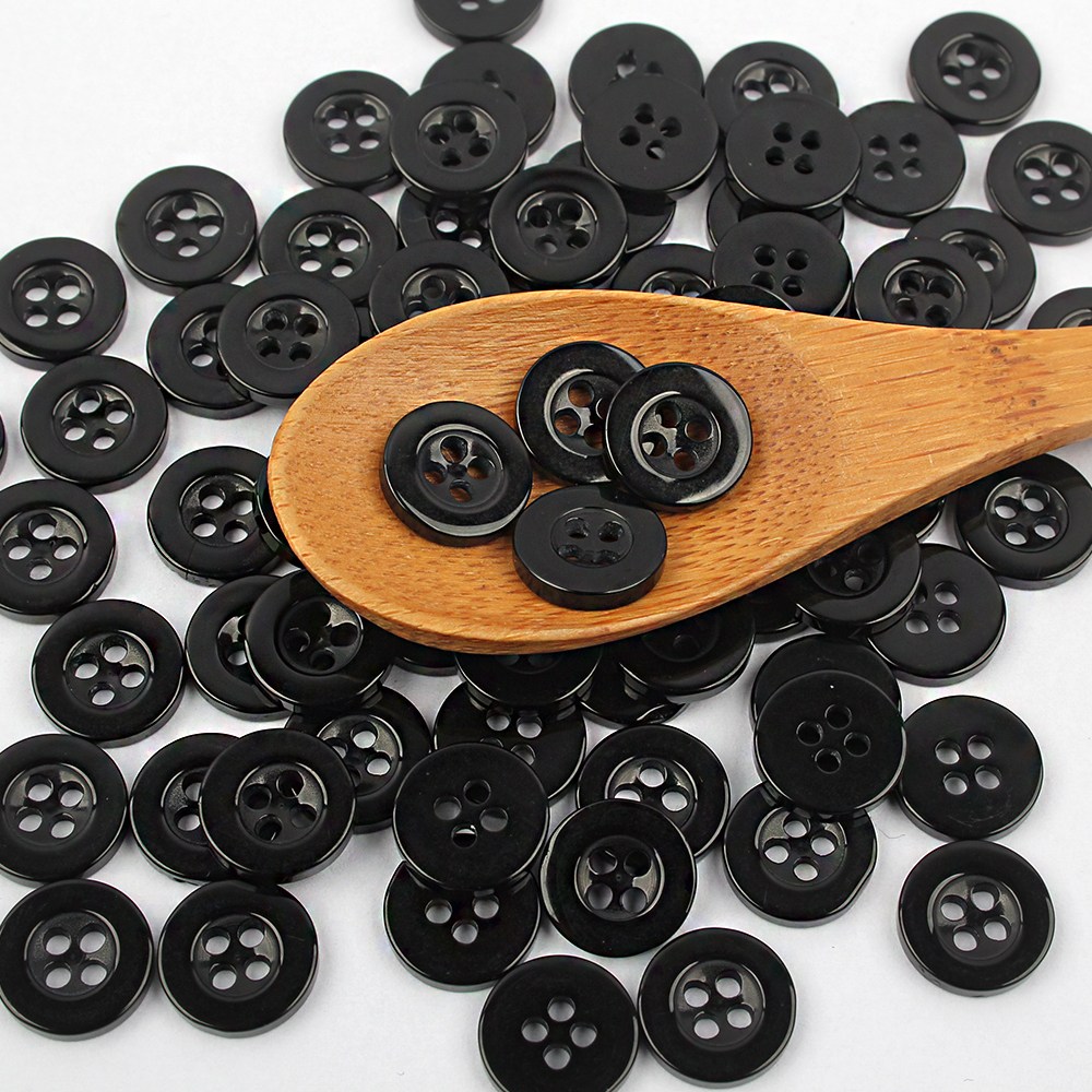 Joeunmall 셔츠단추 기본 남방단추 블라우스단추 11mm, 1봉, 고급셔츠단추-검정(11.5mm-50개) 4,500원
