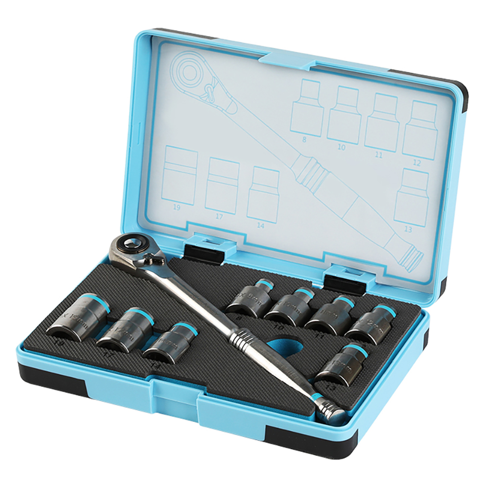 썬키 스테인레스 소켓렌치 9종 세트 9.5mm SSR-9ST 111,500원