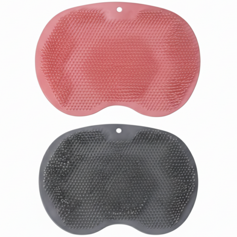 골드마인 셀프 등밀이 실리콘 바디 브러쉬 풋케어, 로즈핑크+스톤그레이, 2개, 1세트 10,000원