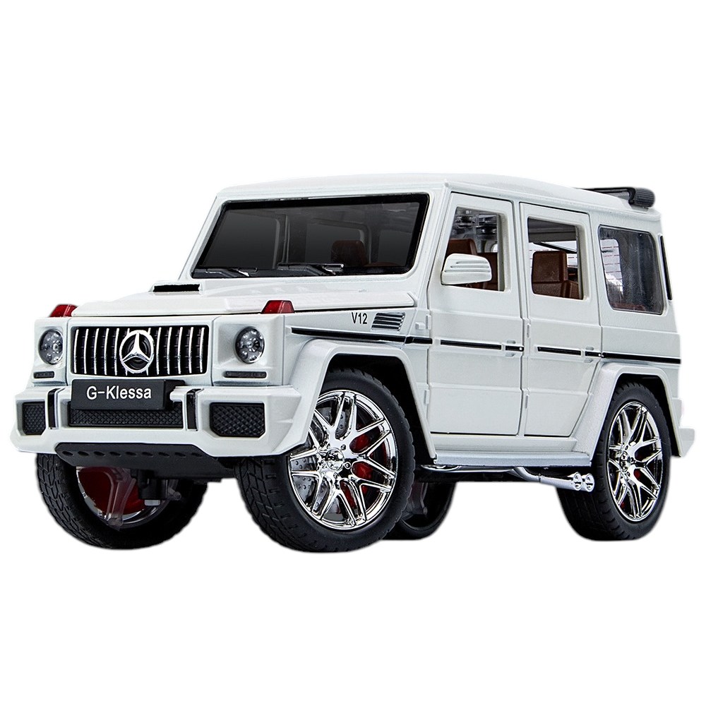 다이캐스트 1:24 벤츠 지바겐 AMG G63 모델 합금 풀백 자동차 모형, 1개, 화이트 39,800원