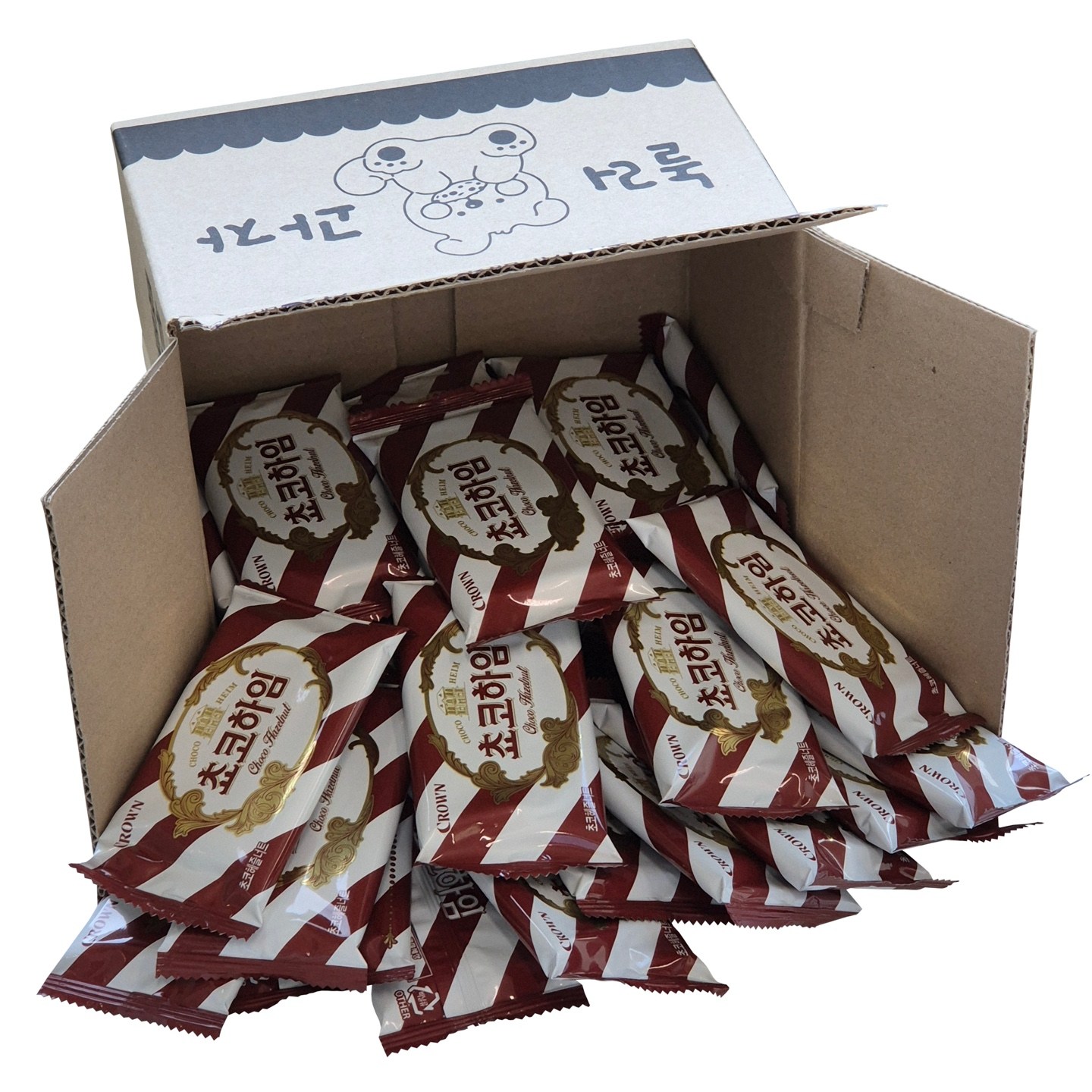 [놀러과자] 크라운 쵸코하임 사무실 간식 대용량 개별포장, 30개, 15.7g 11,900원