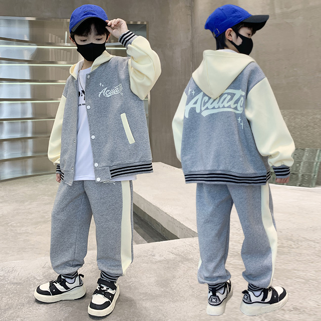 비비키드 초등생 세트 맨투맨 상의 초중생 추리닝 하의 세트 남아 봄 가을 주니어 추리닝 상의+하의 야구점퍼세트 (2501) 41,800원