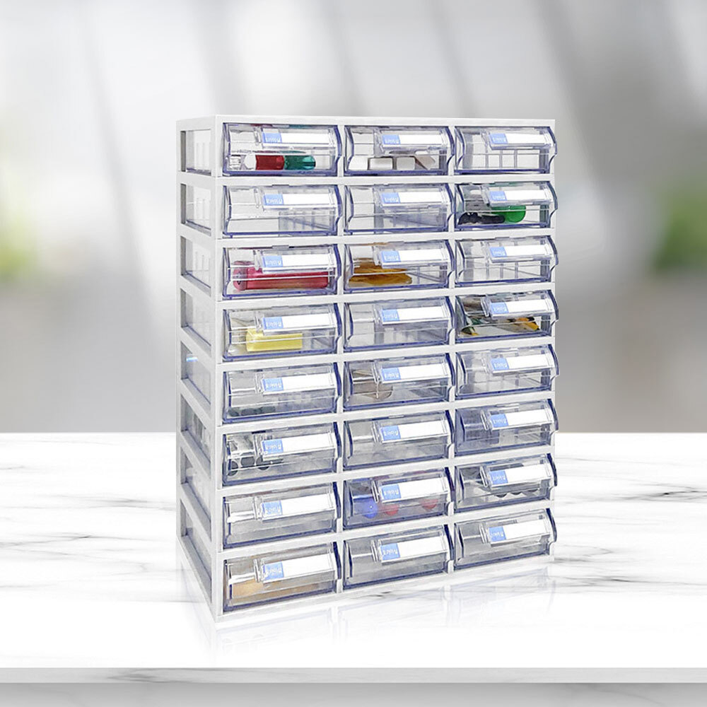 리빙홀세일 스마트 정리함 가로3칸 세로8칸_소품 수납정리 다용도 44,500원