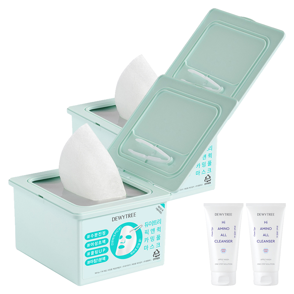 듀이트리 픽 앤 퀵 카밍풀 뽑아쓰는 마스크 + 하이 아미노 클렌징폼 50ml, 2개입, 2개 26,940원
