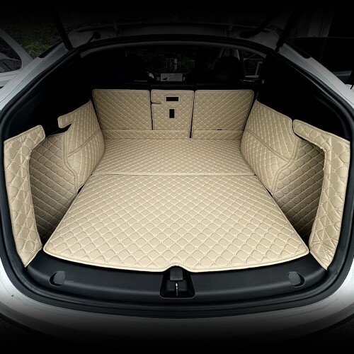 알브이모터스 테슬라 모델Y 전용 3D 입체 풀커버 사이드 트렁크 매트 세트 (백도어 미포함), 베이지, 주니퍼(2025~신형) 151,000원