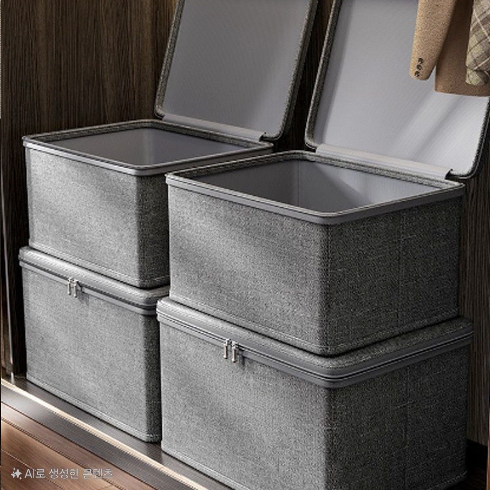 레디박스 대용량 손상 걱정없는 지퍼 커버형 다용도 수납 이불 의류 옷 정리함, 4개, 딥그레이 19,900원